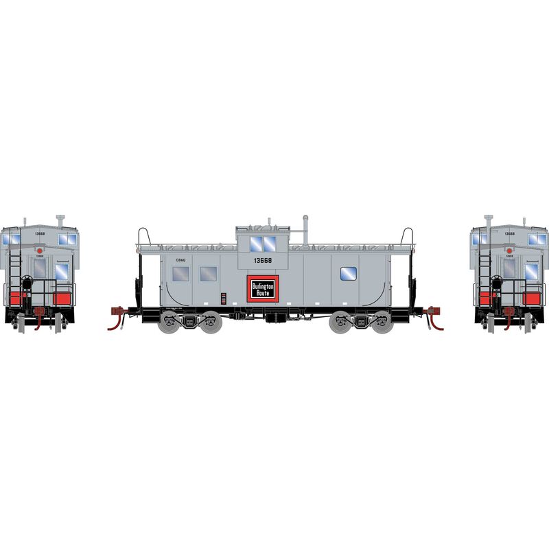 HO GEN ICC Caboose with Lights, CBQ #13668