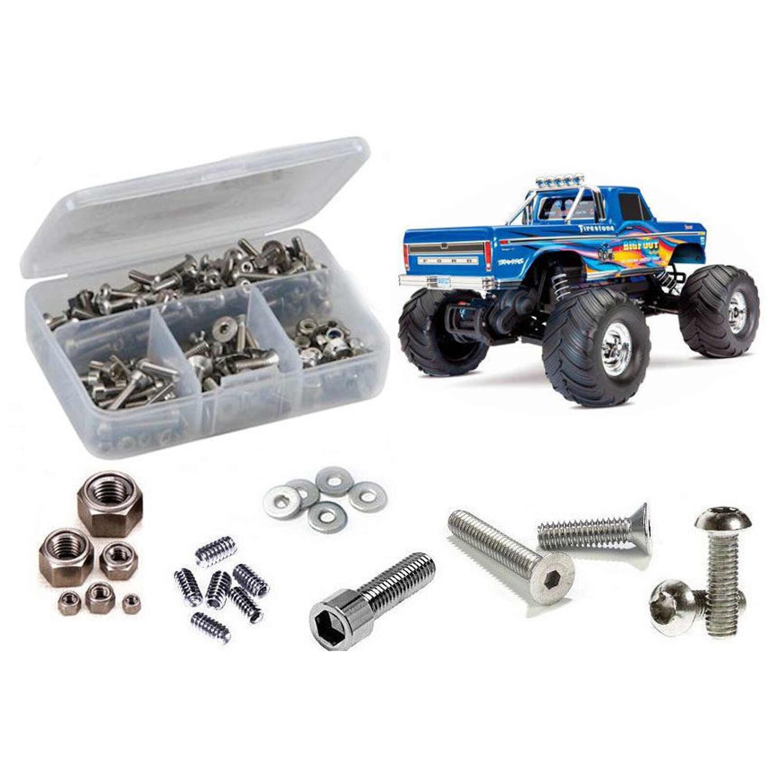 Traxxas Bigfoot No.1 USB-C (#36034-8) Stainless Steel Screw Kit