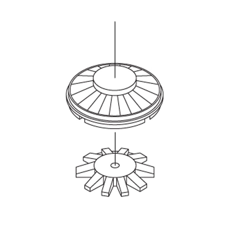 HO Fans Set, 36" Button Top/CF7 (3)