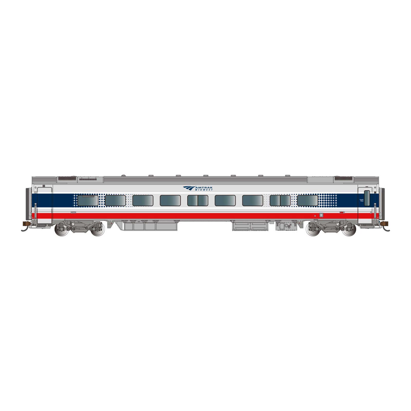 N Siemens Venture Passenger Coach Car w/ Lighted Interior - Amtrak Midwest™ #4009