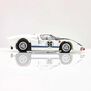 HO Ford GT40 Mk.II #96 Mega G+ Slot Car, White & Black