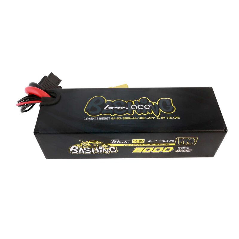 14.8V 8000mAh 4S 10C G-Tech Bashing Hardcase Lipo Battery: EC5