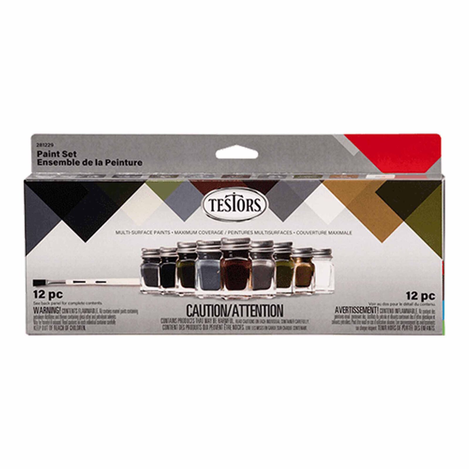 9 Bottle Enamel Paint Set, Military