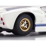HO Ford GT40 Mk.II #97 Mega G+ Slot Car, White & Black