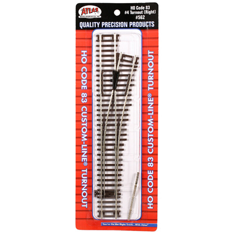 HO Code 83 #4 Custom Right-Hand Turnout