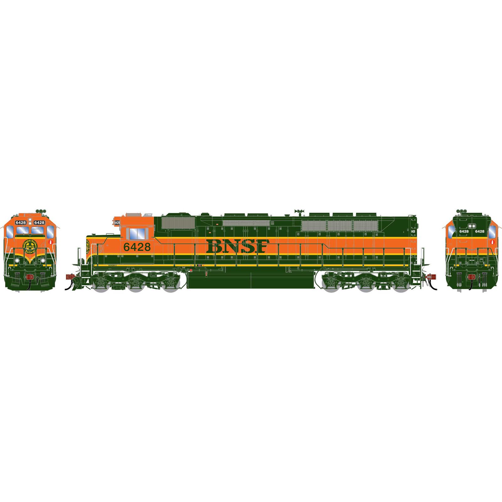 HO GEN SDP45 Locomotive, Legendary Liveries BNSF #6428