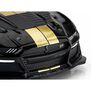 HO Ford Mustang GT500H Mega G+ Slot Car, Black & Gold