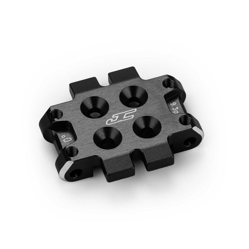 Aluminum 0 Degree Front Bulkhead, 1/10 Team Associated RC10B7, Stealth Black