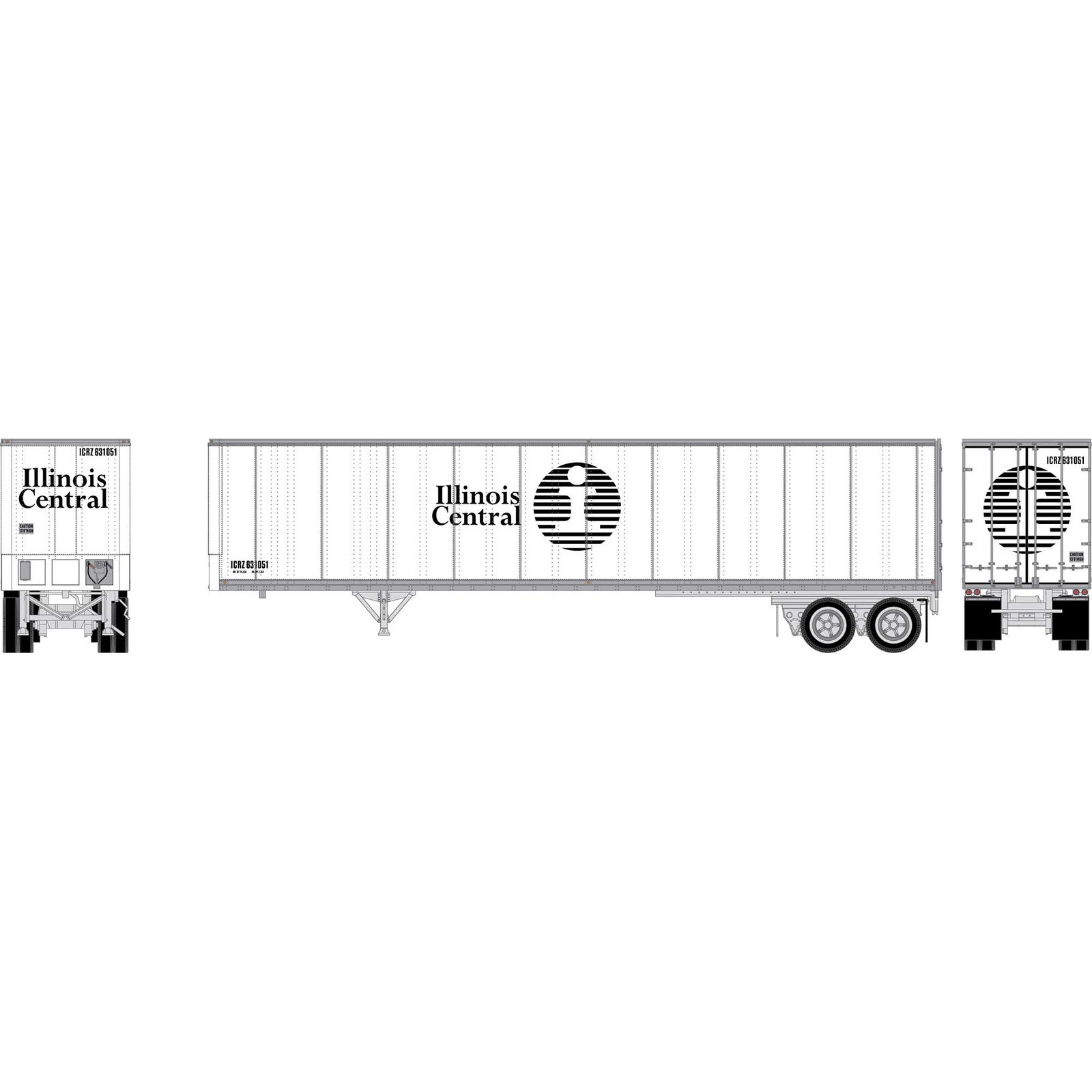 HO ATH 45' Fruehauf Z-Van Trailer Smooth Side, ICRZ #631051