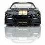 HO Ford Mustang GT500H Mega G+ Slot Car, Black & Gold