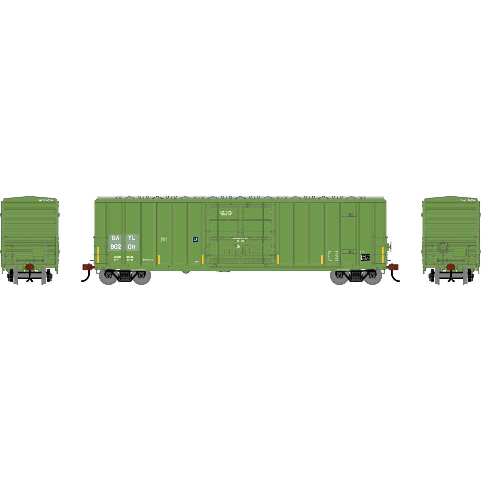 HO ATH 50' FMC 5327 12' Plug Door Box Car, BAYL #90208