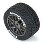 1/12 Goodyear Eagle Wet Tire F/R MTD Gray Wheels (4): Losi NASCAR