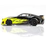 HO 2021 Chevy Camaro ZL1 Mega G+ Slot Car, Wildfire Black & Lime