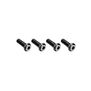 3x10mm Top Hat Titanium Screw, Stealth Black (4)