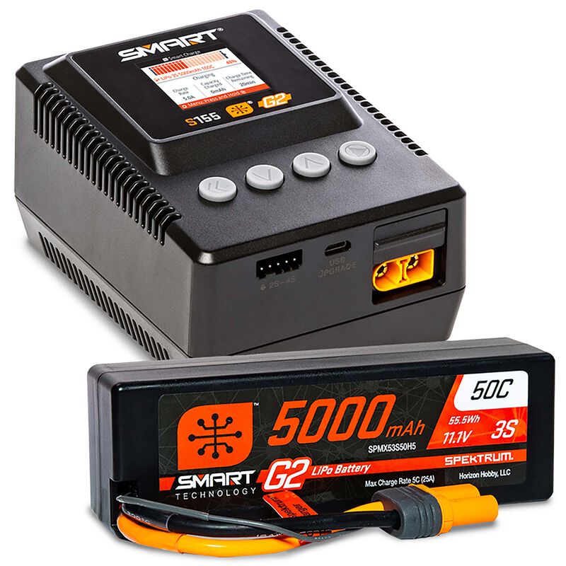 Smart Powerstage 3S Surface Bundle: G2 5000mAh 3S LiPo IC5 & S155 Charger - SCRATCH & DENT