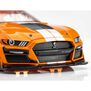 HO 2021 Ford Shelby GT500 Mega G+ Slot Car, Twister Orange & White