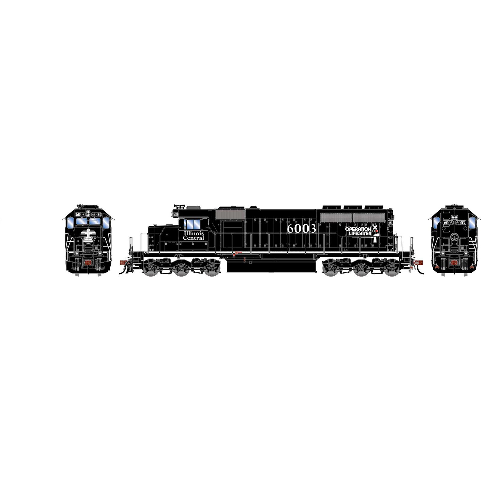 HO ATH SD40R Locomotive, IC 'OLS' #6003