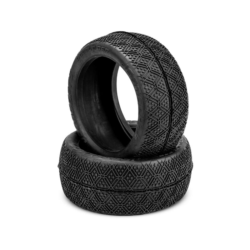 1/8 Double Bar 4.0" Buggy Tires with Inserts, Green Compound (2)