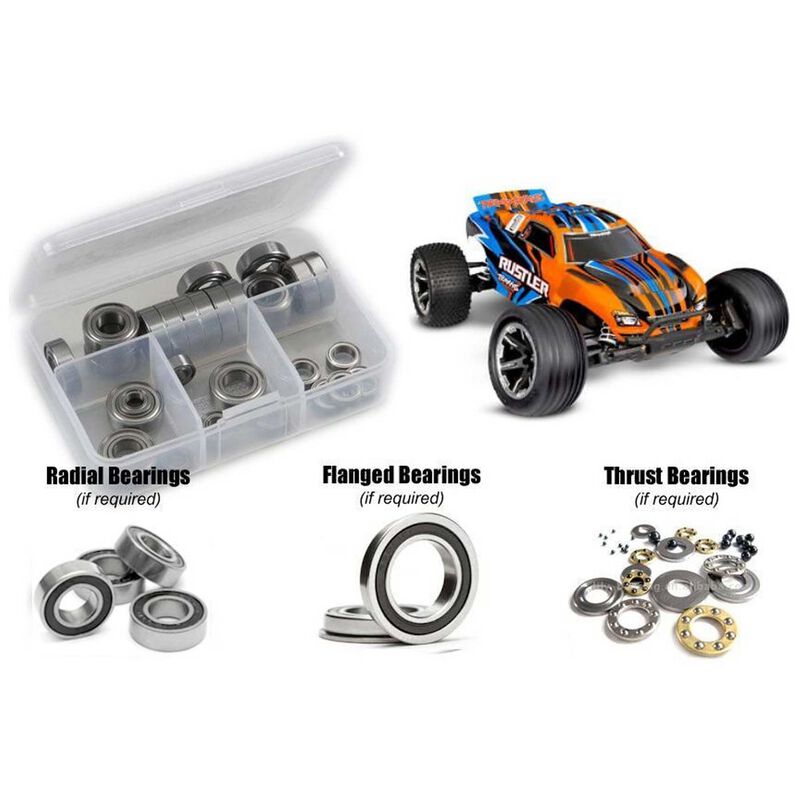 Rubber Shielded Bearing Kit, 1/10 Traxxas Rustler XL5
