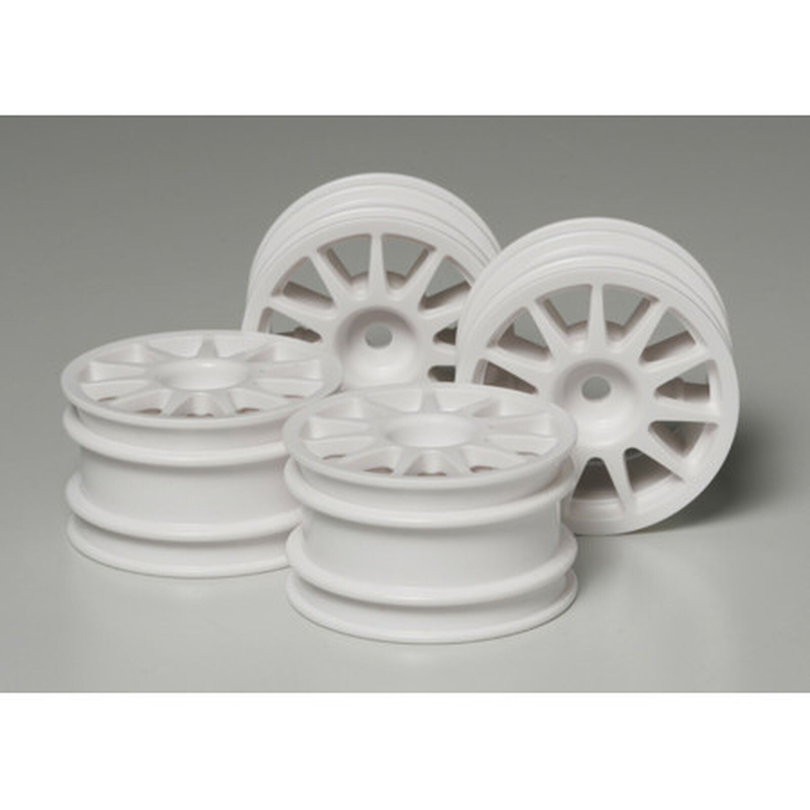 1/10 Suzuki Swift M-Chassis Front/Reawr Wheels 12mm Hex, White (4)