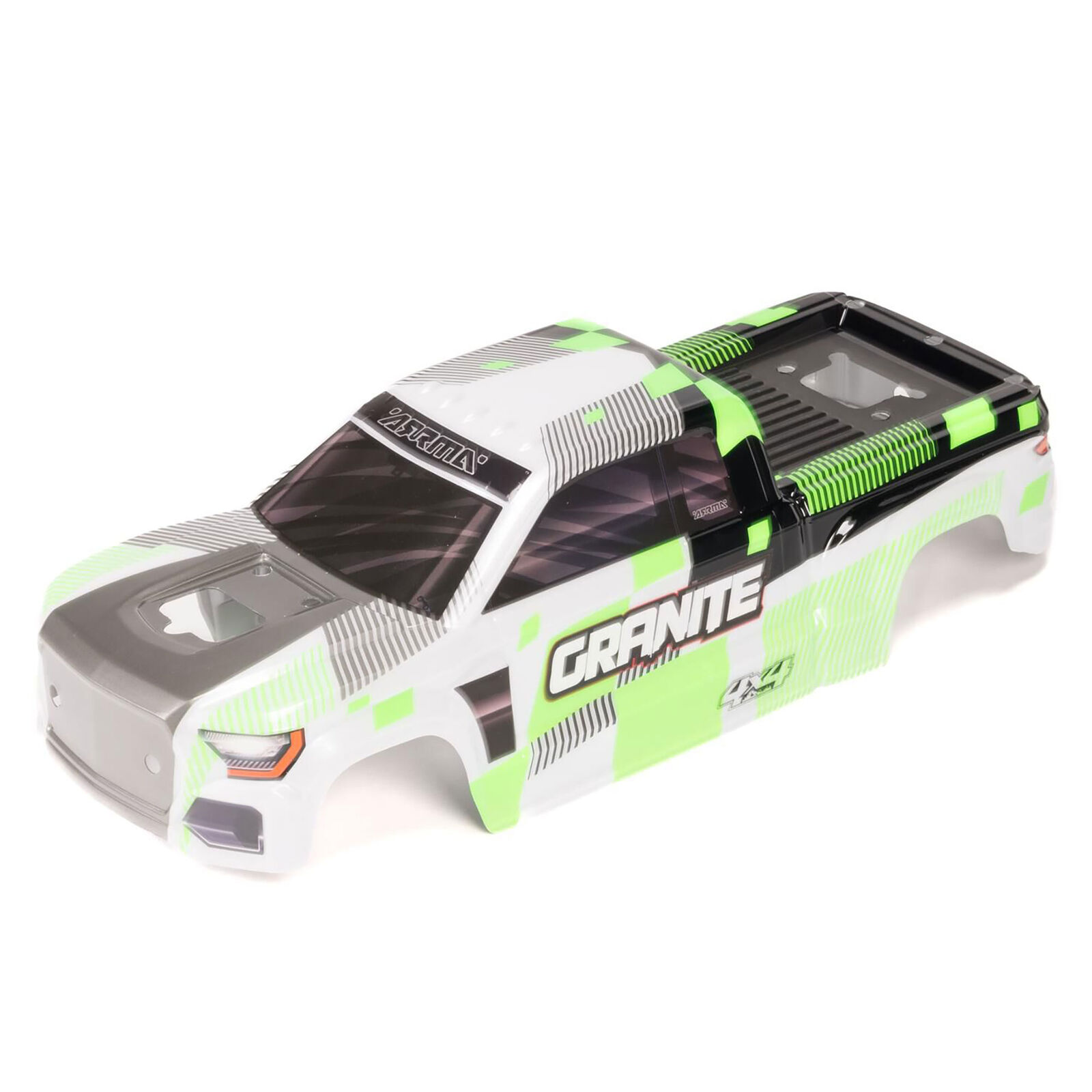 1/10 Clipless Painted Decaled Body, Green: GRANITE 4X4