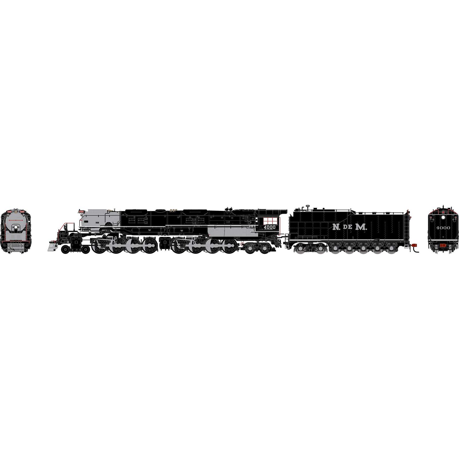N GEN 4-8-8-4 'Big Boy' Locomotive w/DCC & Sound, Legendary Liveries NdeM #4000
