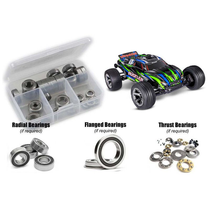 Rubber Shielded Bearing Kit, 1/10 Traxxas Rustler BL-2S
