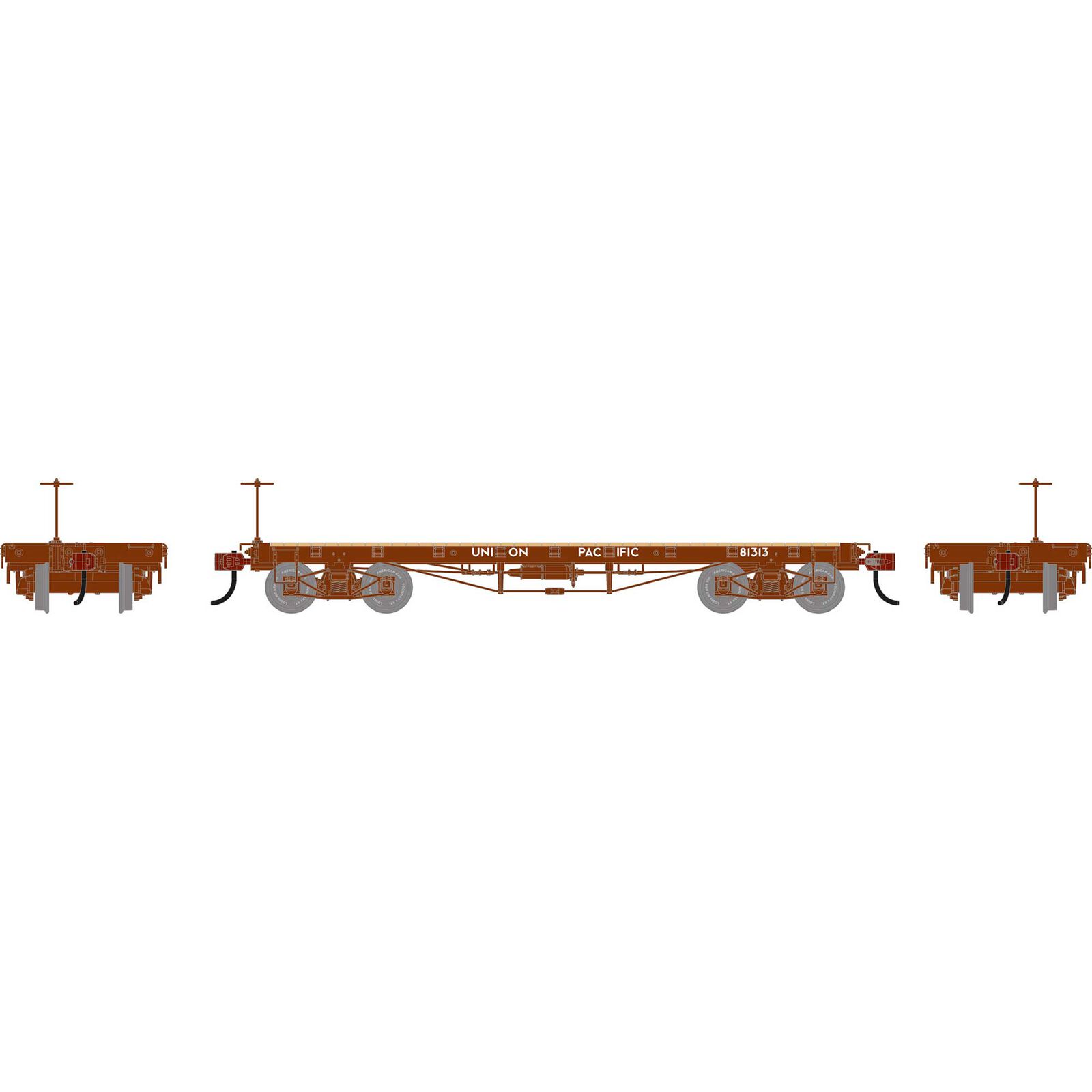 HO ATH 36' Flat Car, UP #81313