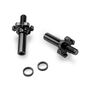 Adjustable Titanium Front Axle Set (2), 1/10 Team Associated RC10B7/D, Stealth Black