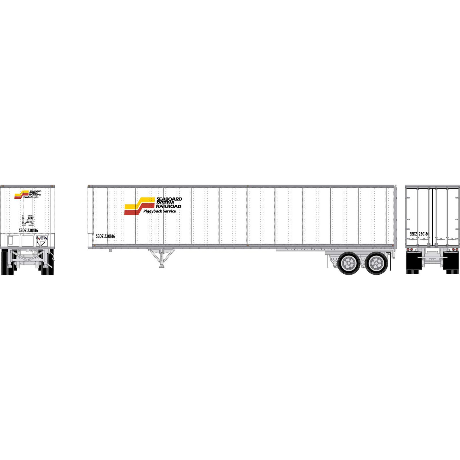 HO ATH 45' Fruehauf Z-Van Trailer Smooth Side, SBDZ #230186