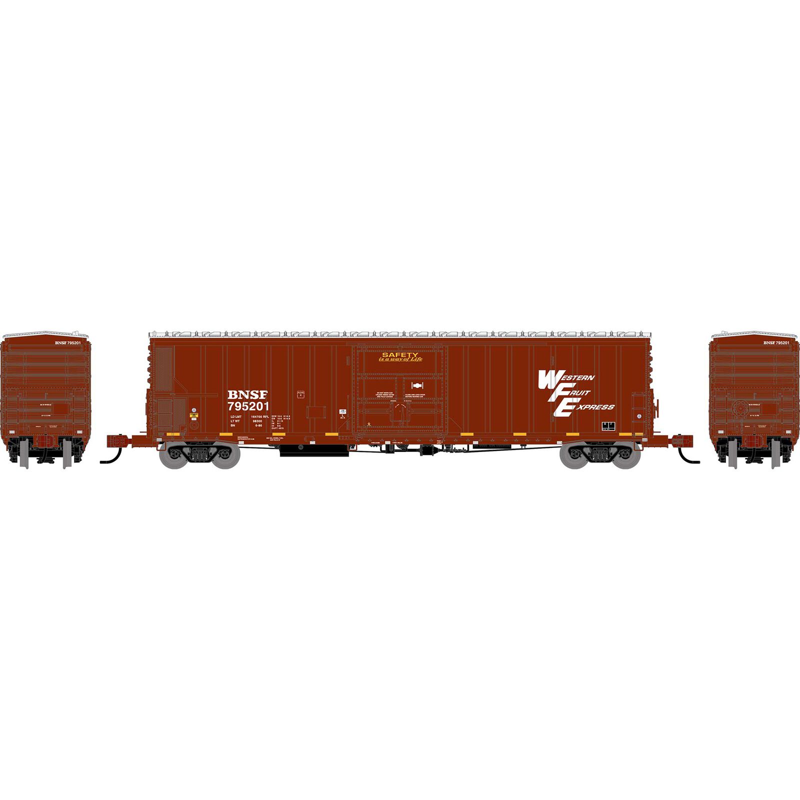 N ATH 57' FGE Mechanical Reefer, BNSF 'FRA Reflectors' #795201