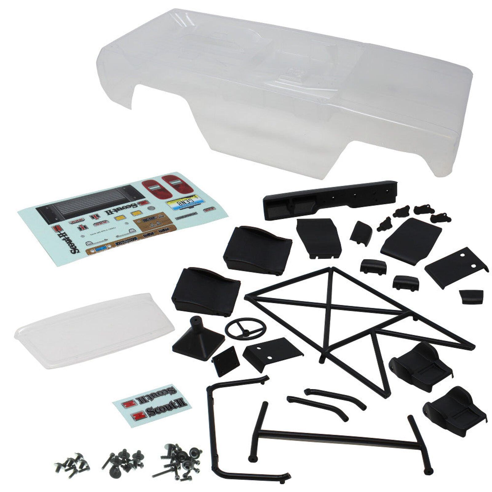 1/10 Scout II Axe Pre-Cut Clear Body with Accessories