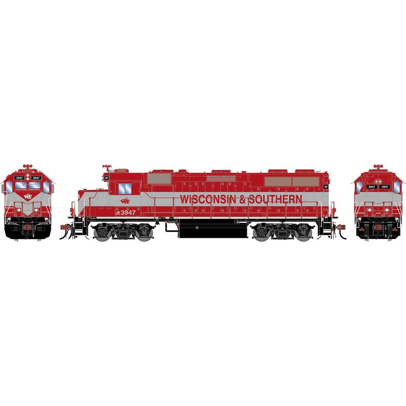 HO GEN GP39-2 PH I Locomotive, WAMX 'Wisconsin Southern' #3947