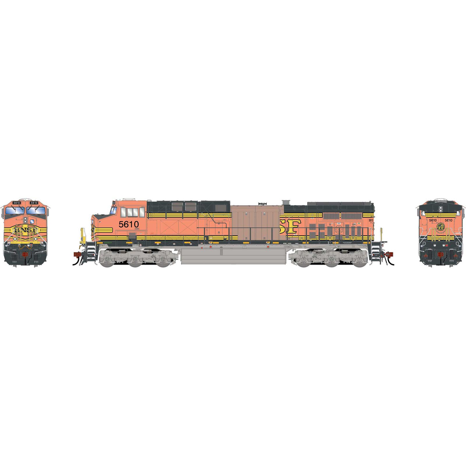 HO GEN AC4400CW Locomotive, Primed For Grime BNSF #5610