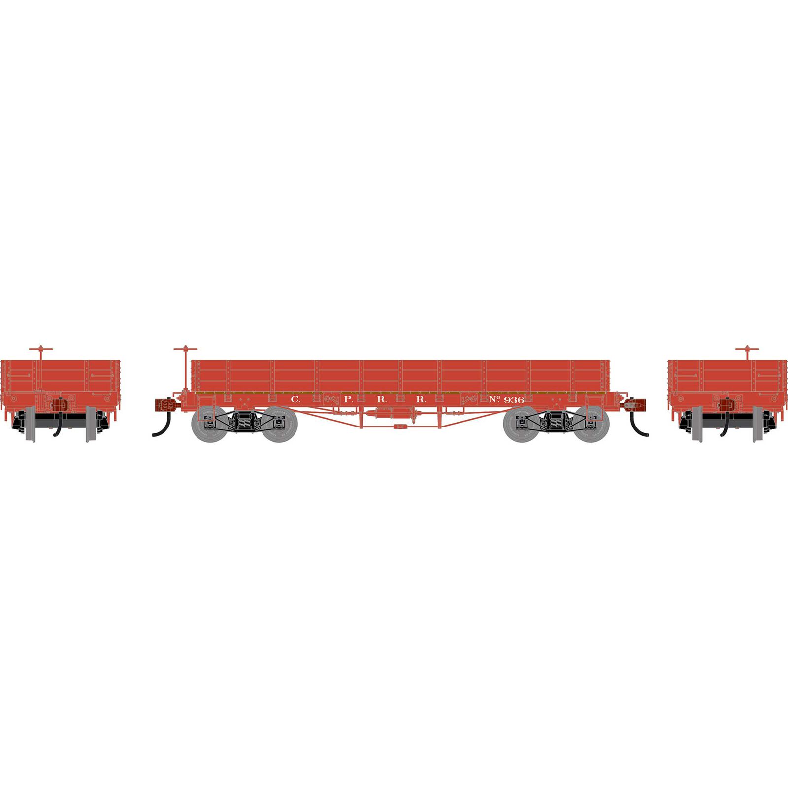 HO ATH 36' Low Side Gondola w/ Drop Gates, CPRR #936