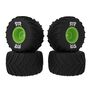 dBoots Chevron MT Tire Set Glued, Green (2 Pairs): GROM