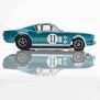 HO 1965 Shelby GT350R Donohue Mega G+ Slot Car, White & Blue