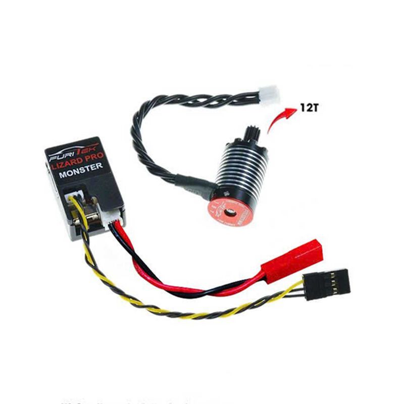 Monster Power Combo: Lizard Pro Brushless ESC & Mini Godzilla 1410 7500KV Motor, 1/18 Redcat MT-18