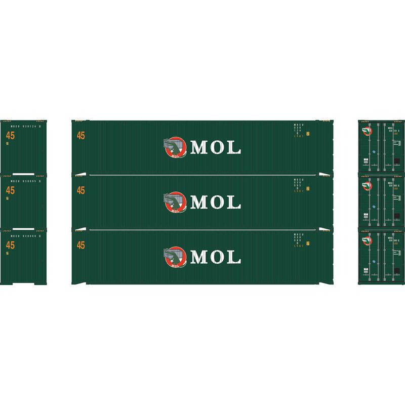 HO 45' Containers, MOEU #030080 6/030095 6/030124 8 (3)