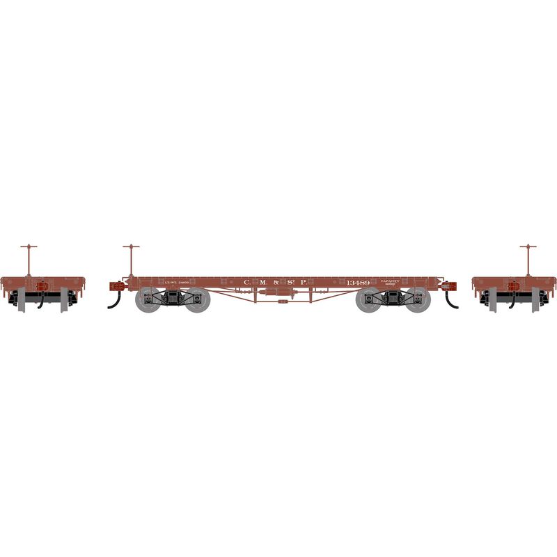 HO ATH 36' Flat Car, MILW #13489