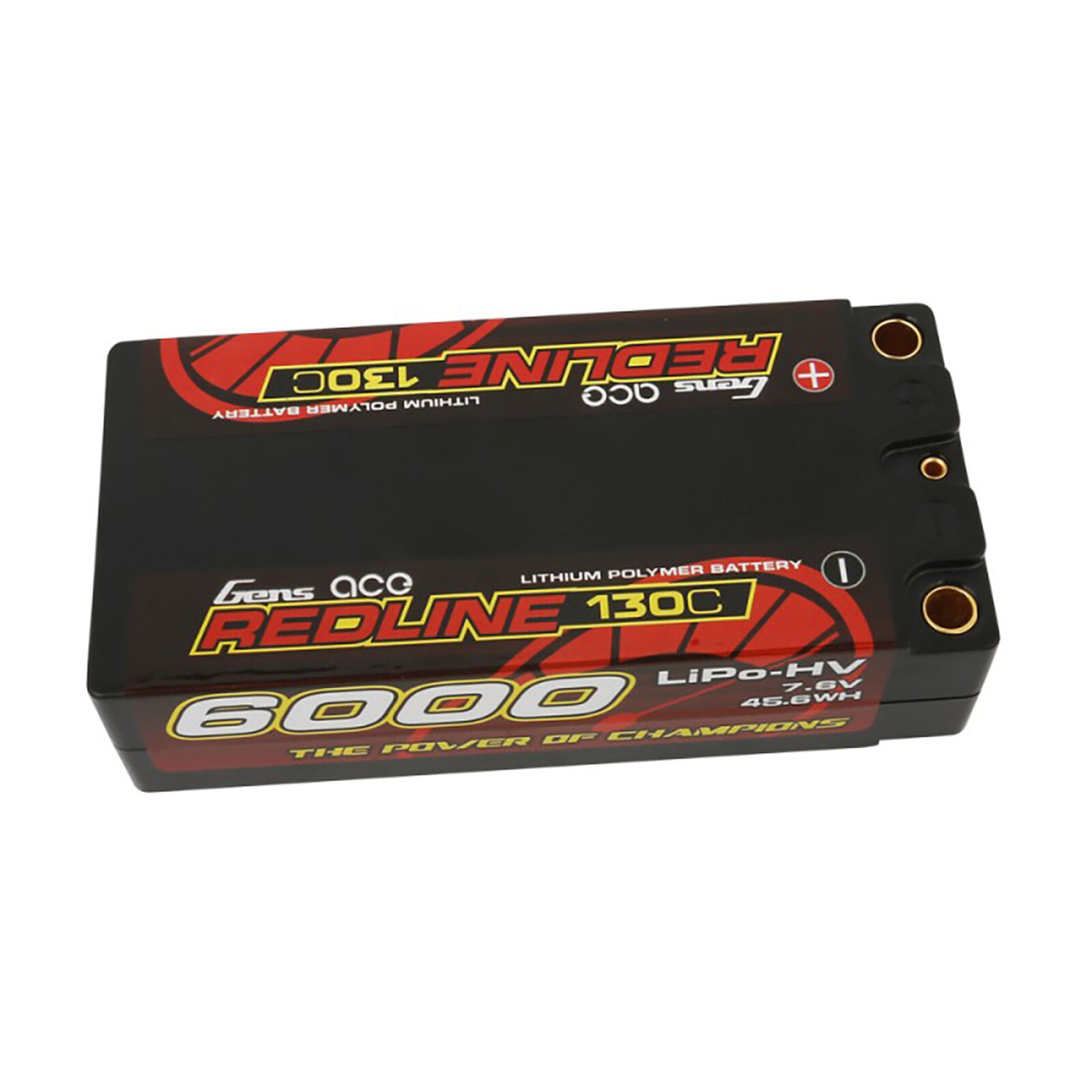 7.6V 6000mAh 2S 130C Shorty Hardcase LiHV Battery: 5mm Tubes
