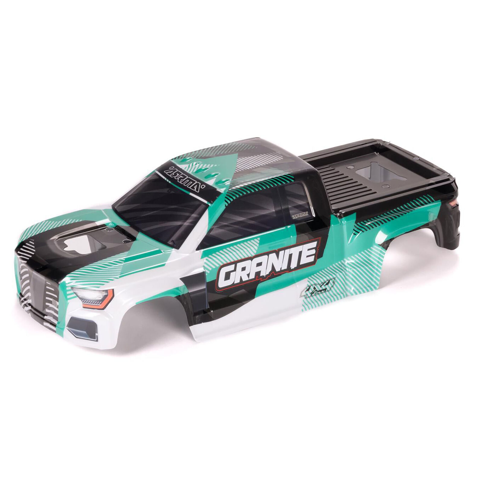 1/10 Clipless Painted Decaled Trimmed Body, Green/Black: GRANITE 4X4