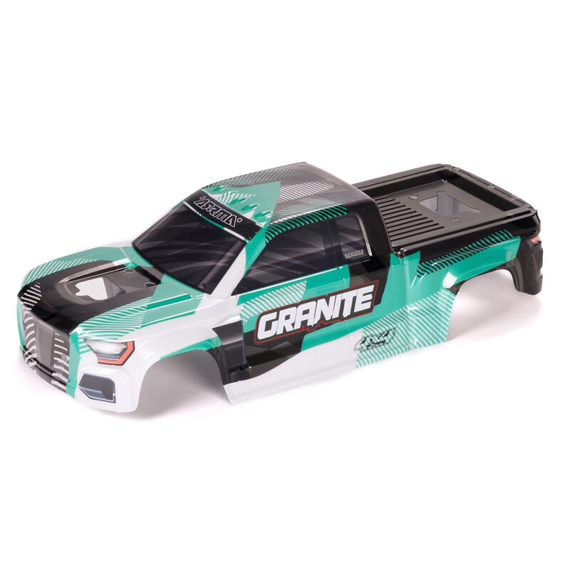 1/10 Clipless Painted Decaled Trimmed Body, Green/Black: GRANITE 4X4