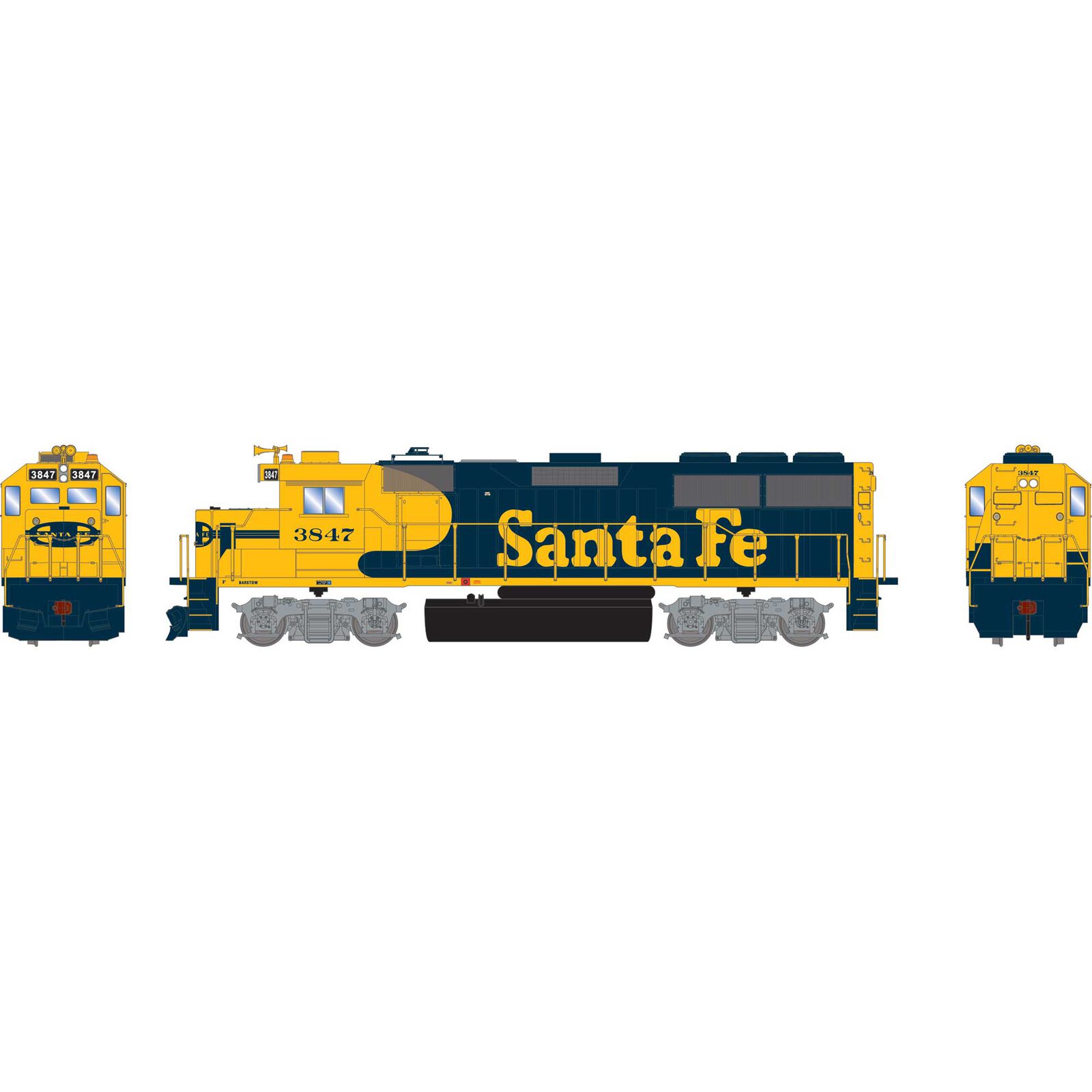 HO ATH GP50 Locomotive, ATSF #3847