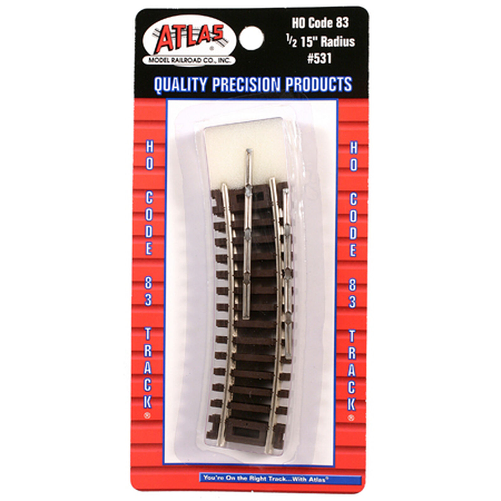 HO Code 83 15" Radius 1/2 Curve (4)