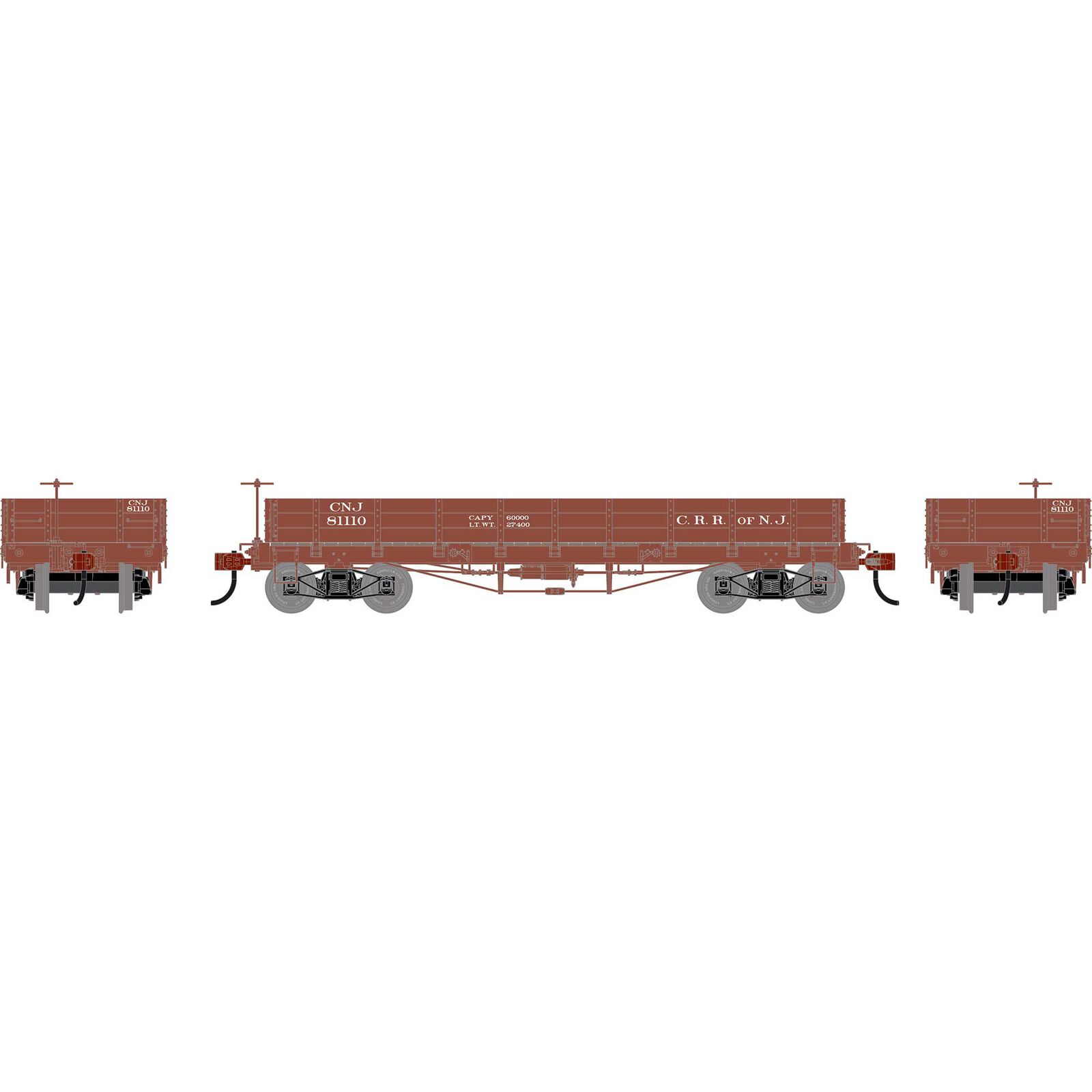 HO ATH 36' Low Side Gondola w/ Drop Gates, CNJ #81110