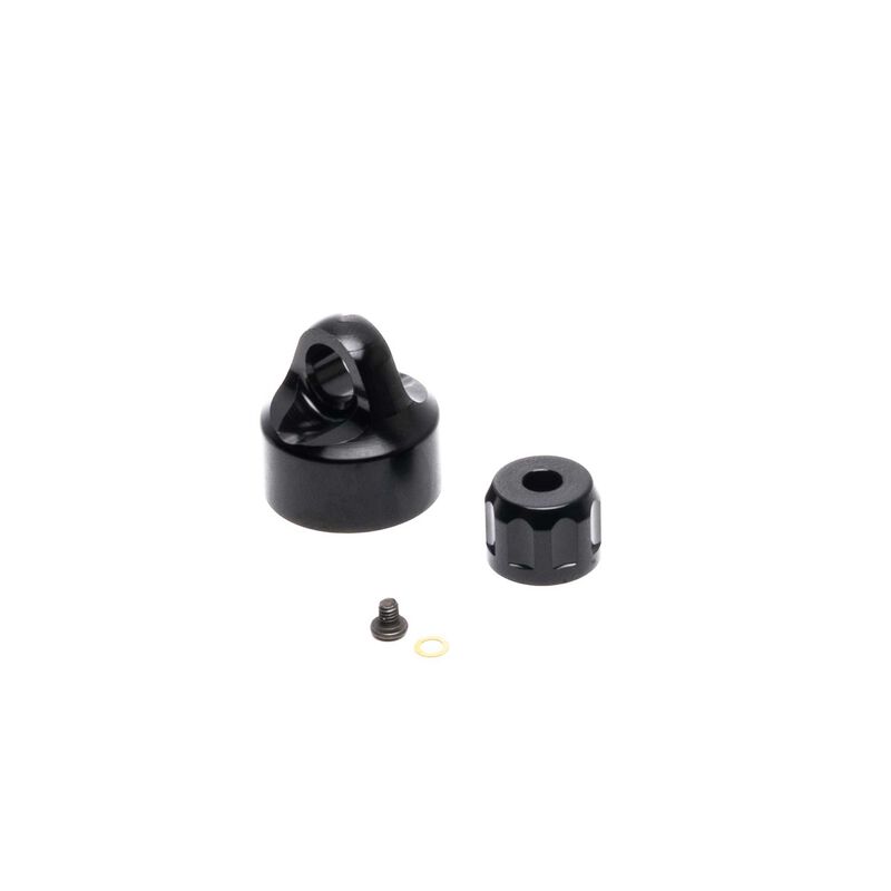 Shock Cap Set, Aluminum, Black: PM-MX/SM