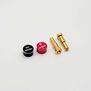 LowPro Bullet Plug Grips with 4-5mm Bullets, Black/ Red