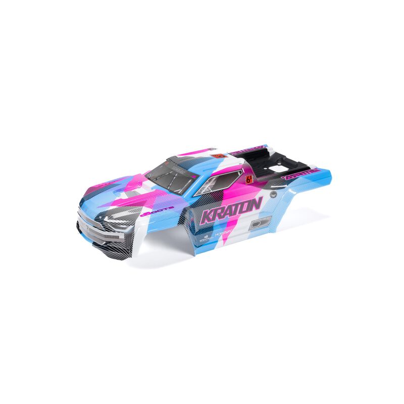 1/8 Painted Body with Decals, Blue/Pink: KRATON 6S BLX V6