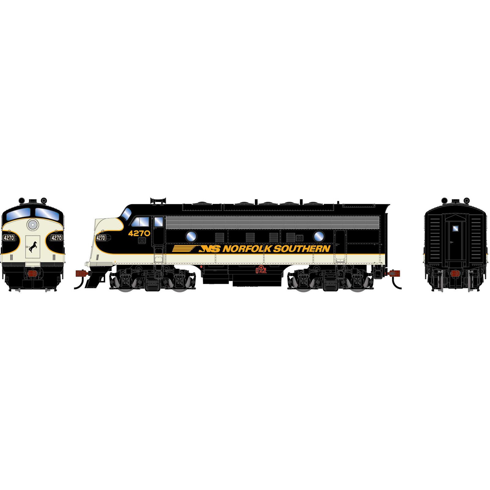 HO RND F7A Locomotive DCC-Ready, NS #4270